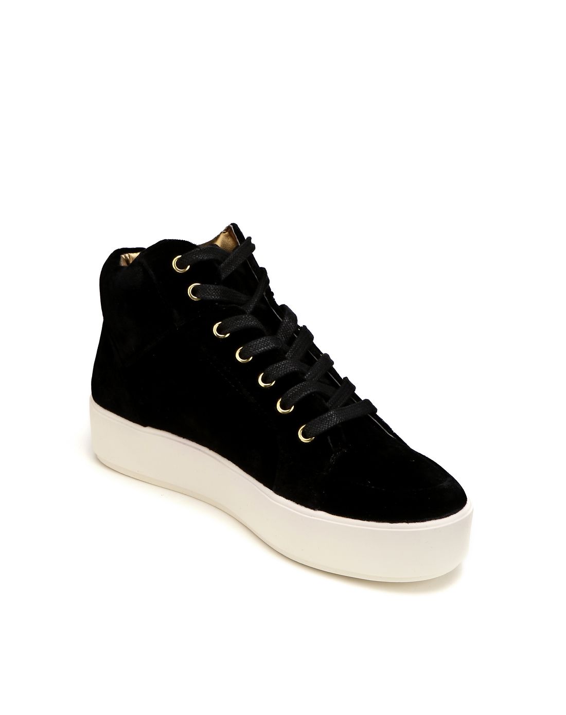 黑色时尚潮流系带都市高帮鞋