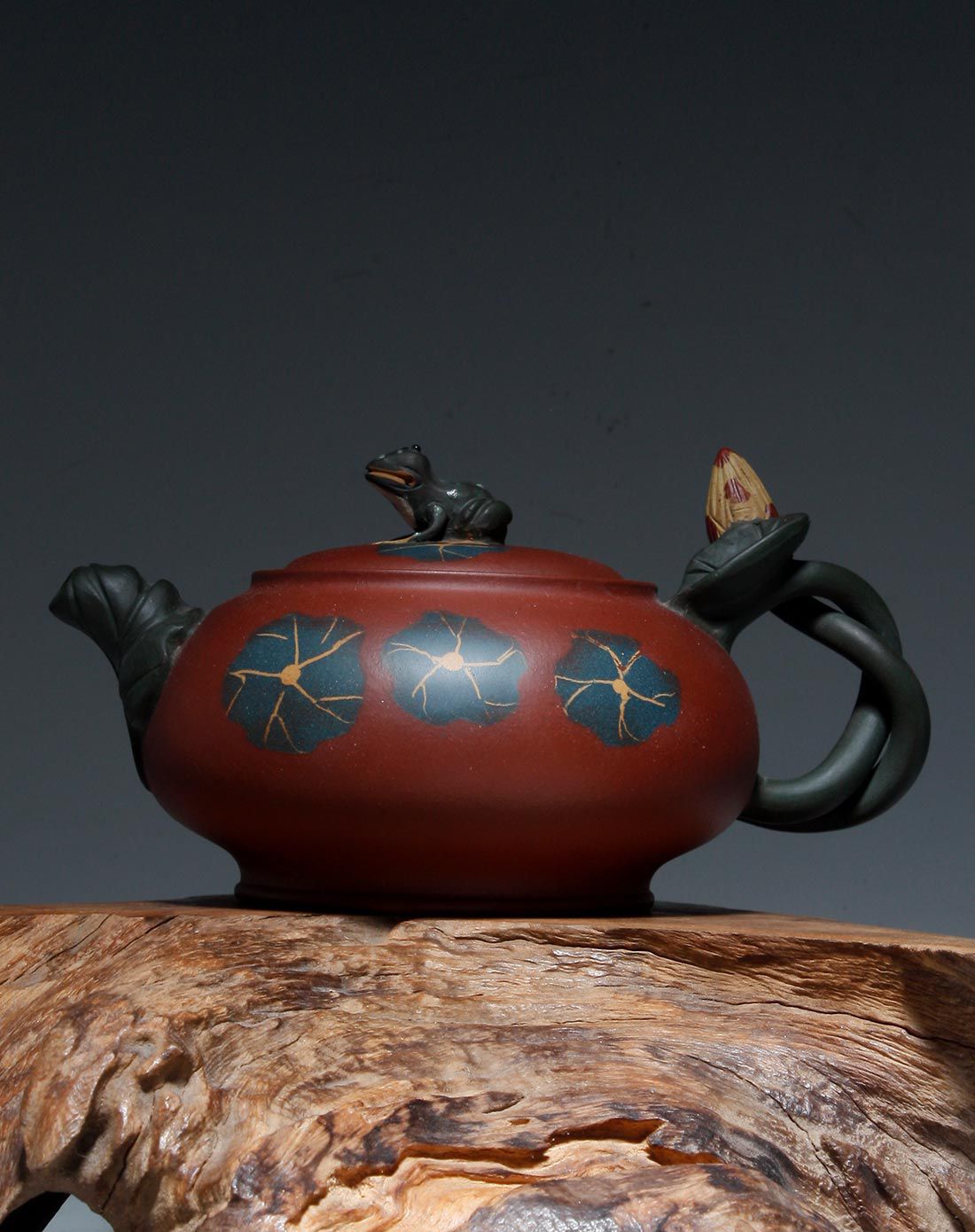 钱陶峰-荷花莲子壶