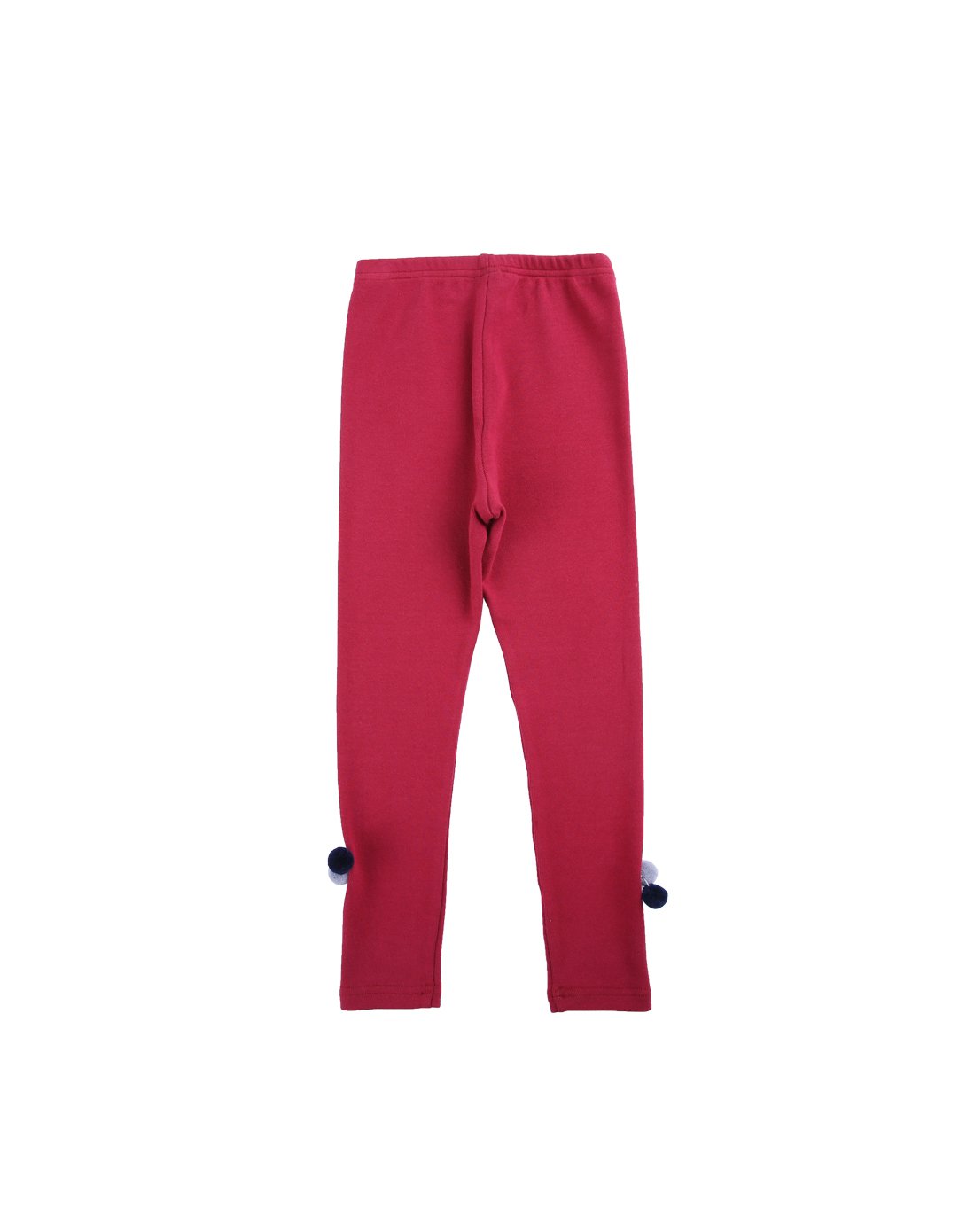 女童酒红色打底裤