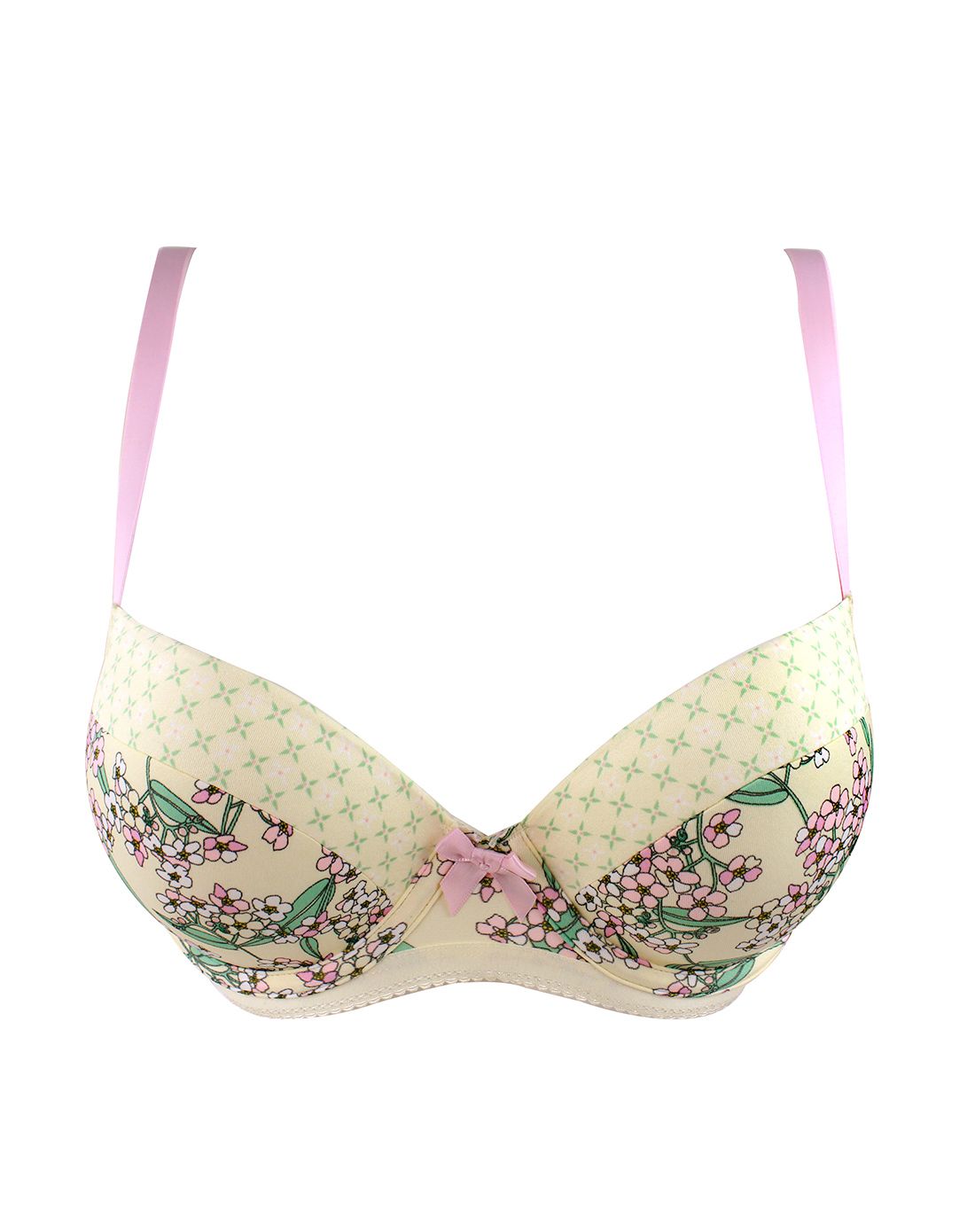 安莉芳集团旗下芬狄诗内衣专场安朵3/4上薄下厚杯聚拢印花文胸hb0668