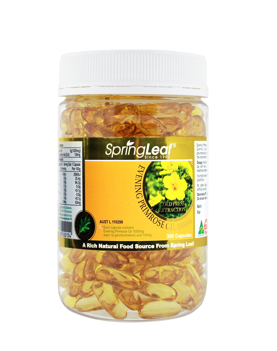 【调节内分泌】spring leaf月见草油胶囊 300粒