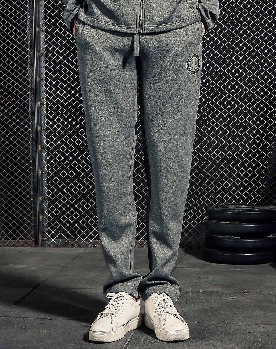 时尚潮流 男士休闲卫裤 修身版型黑灰色