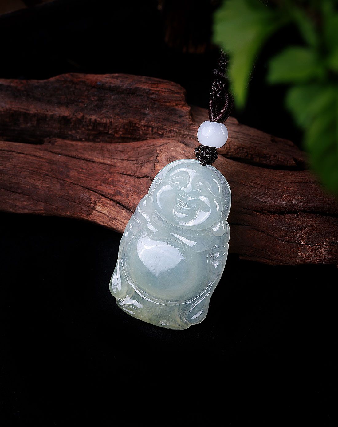 天然a货翡翠站佛吊坠