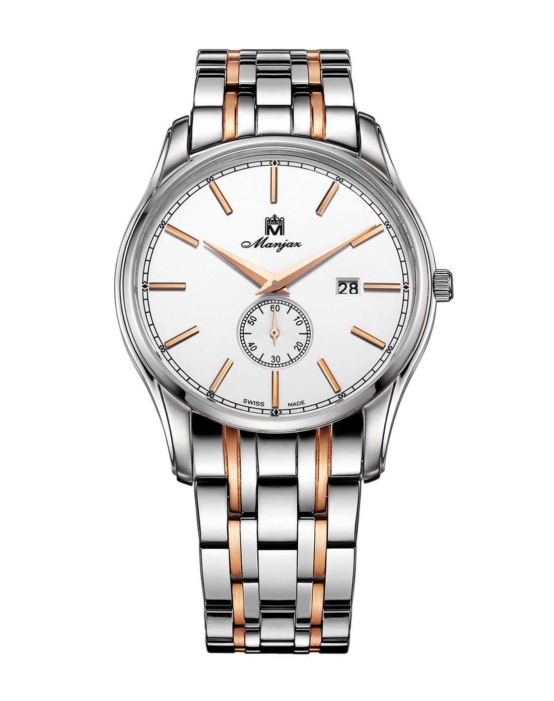 名爵 爱琴海系列pvd间金表带超薄型石英男士腕表