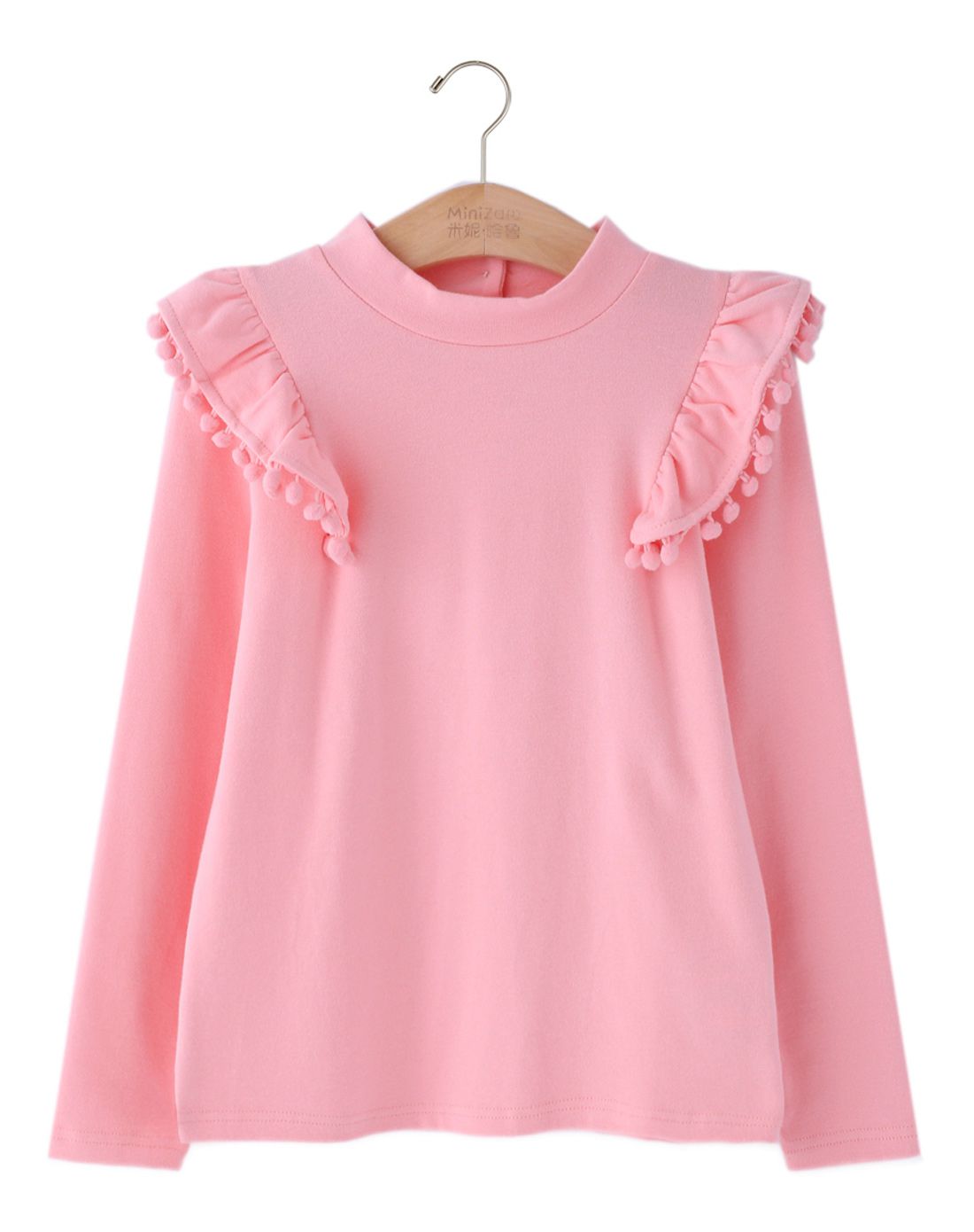 女童冰粉色t恤