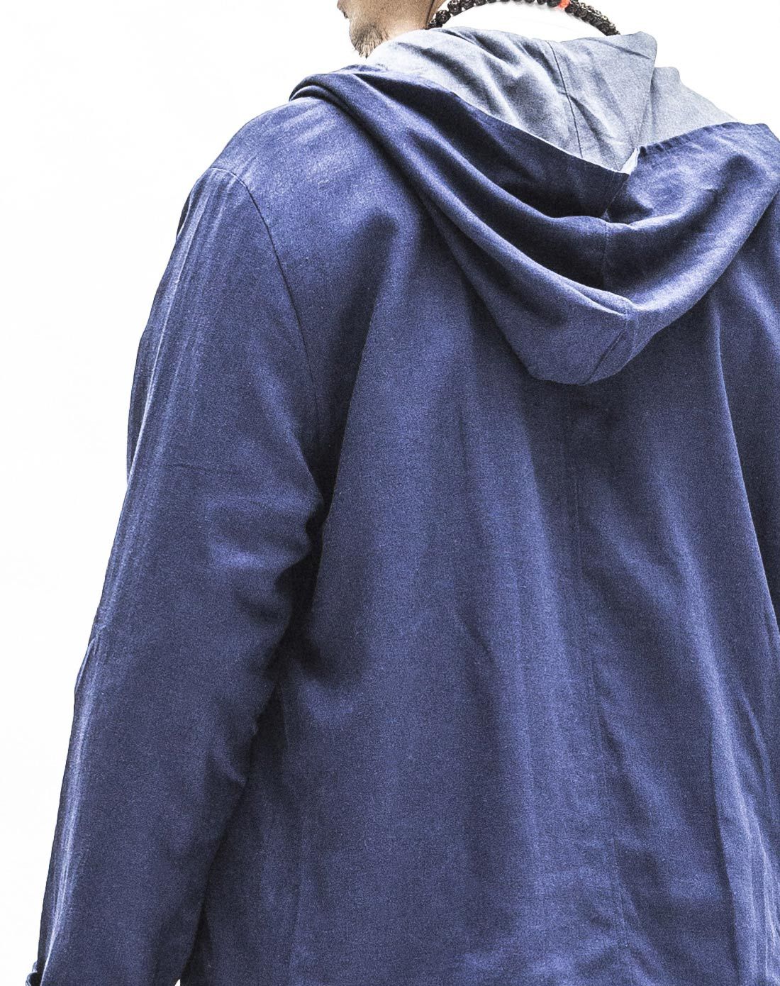 男士靛青蓝青年外套