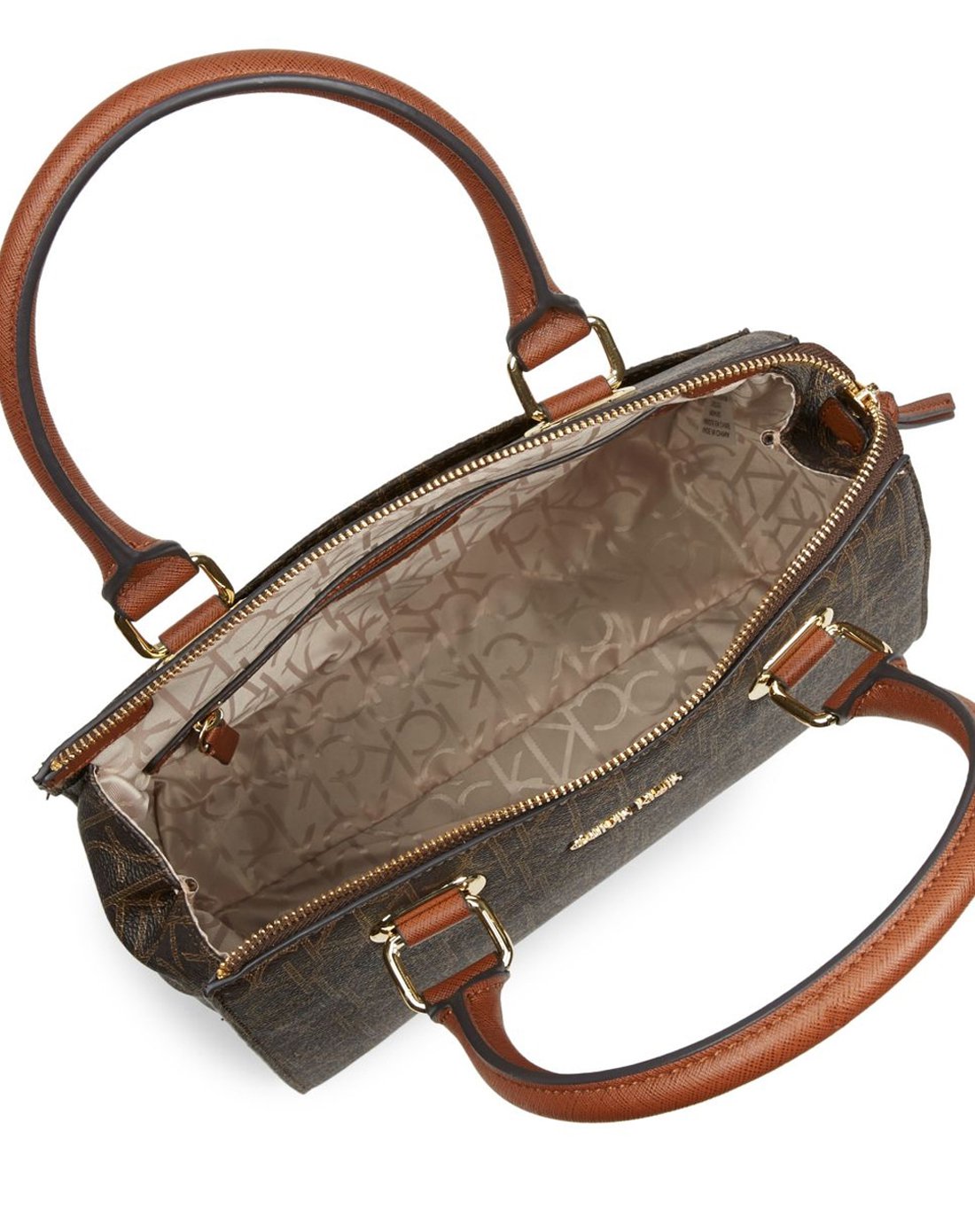 calvin klein halle hudson 经典品牌花纹 大号手提包背包