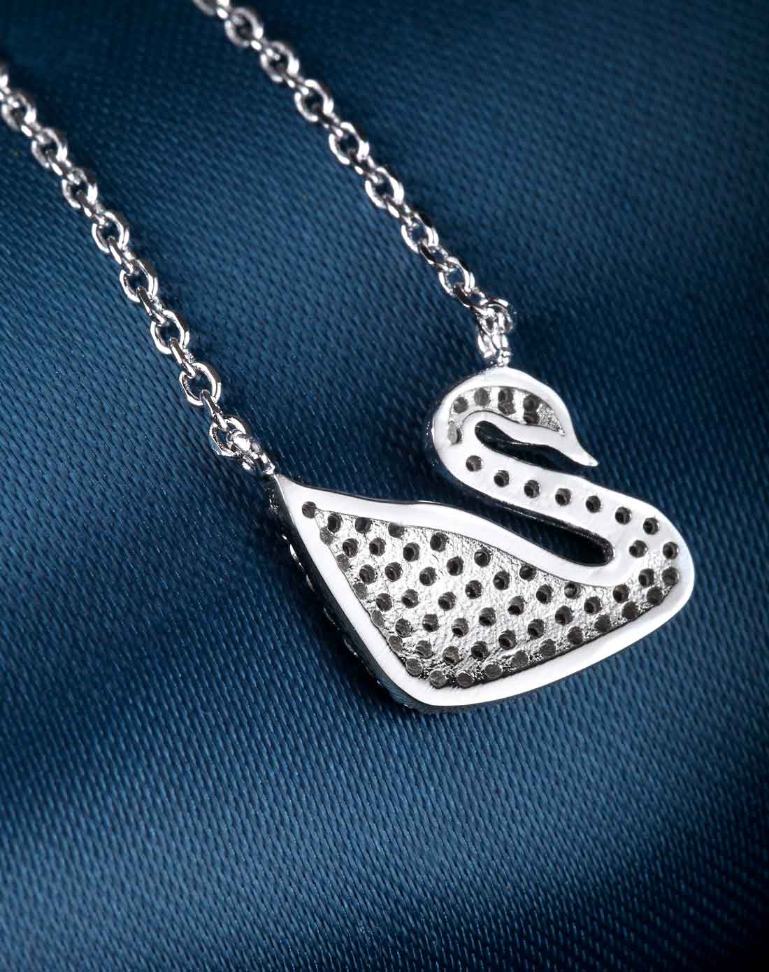 经典白天鹅】s925银镶施华洛世奇宝石璀璨轻奢精细小天鹅经典百搭项链