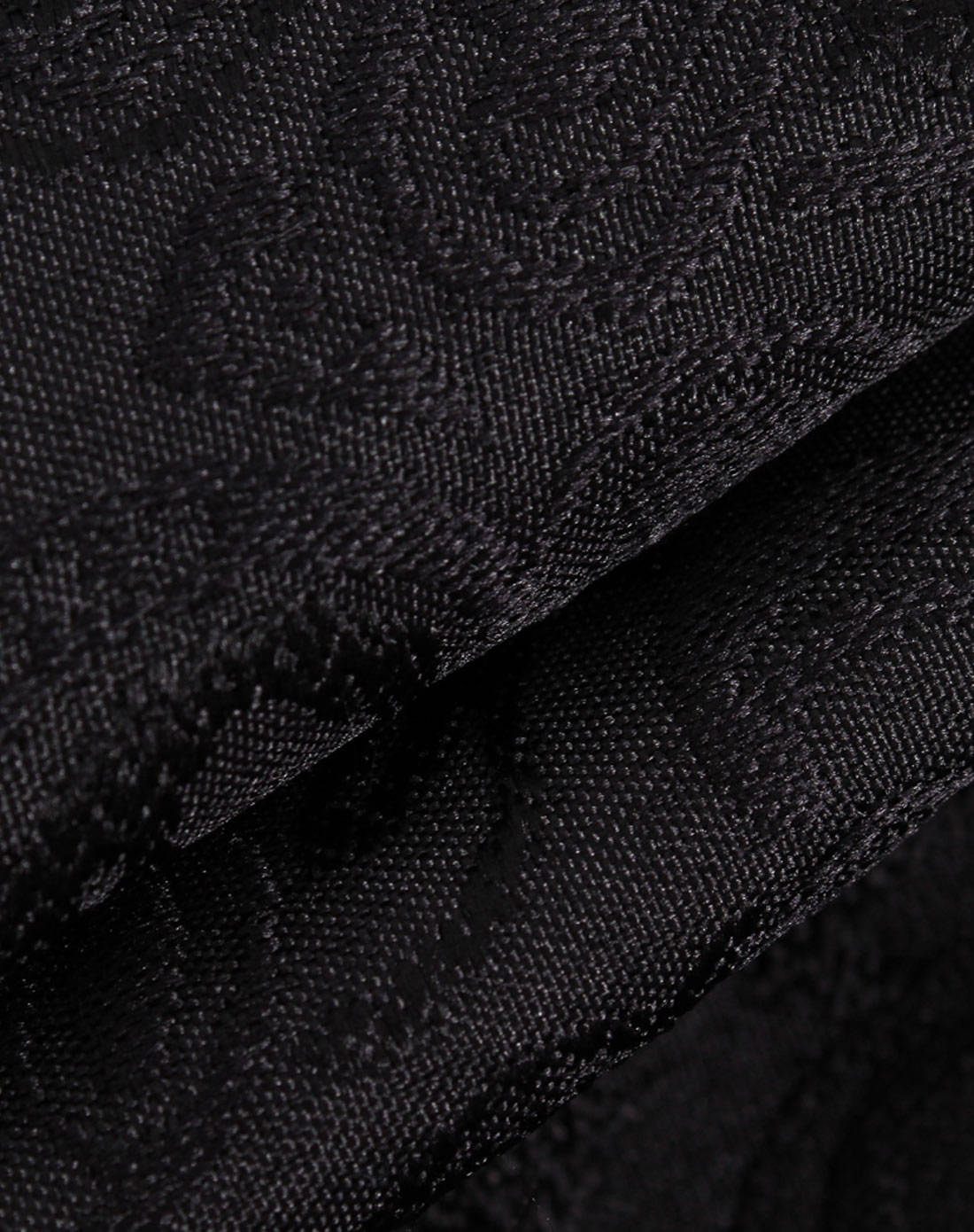 黑色中腰提花面料廓形感显瘦休闲裤