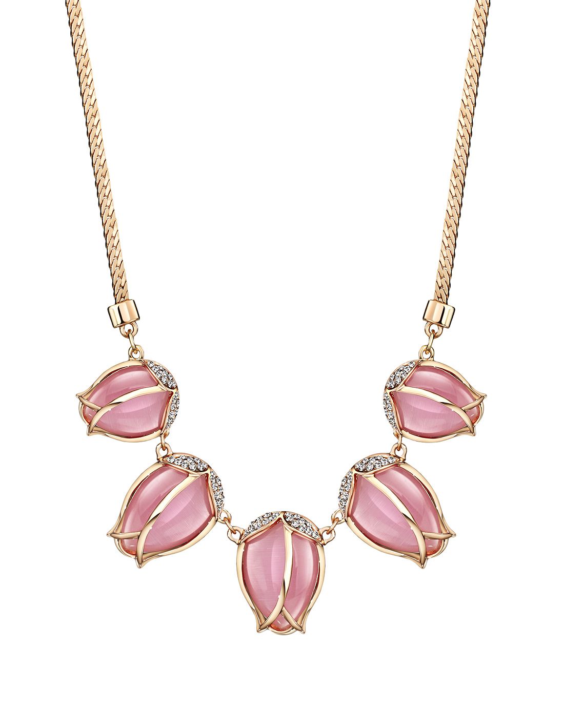 新光饰品 幸福恋人时尚经典郁金香水晶项链