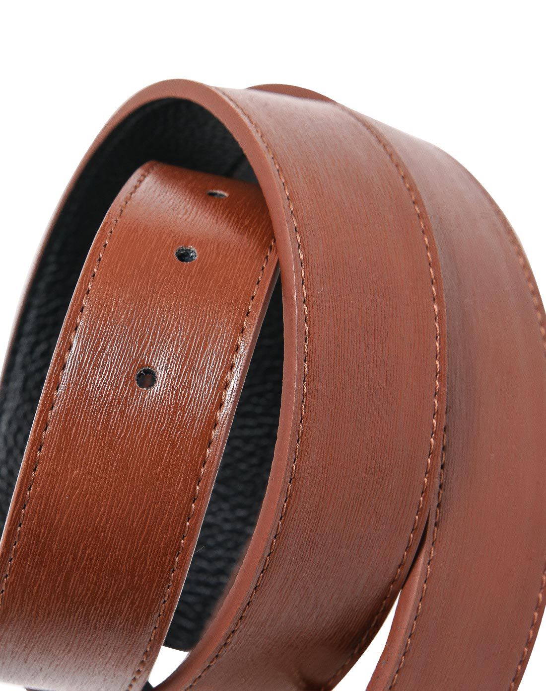 男士水波纹牛皮休闲商务皮带