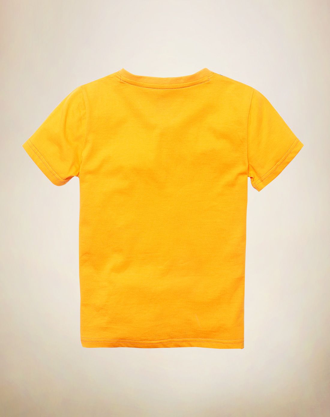 男童金橙色休闲短袖t恤