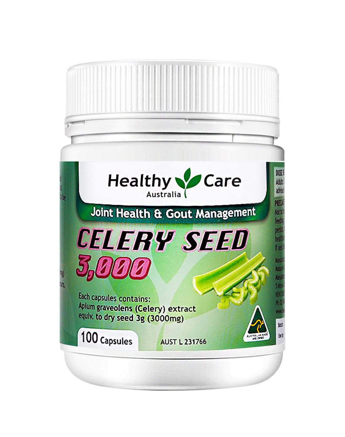 > 【缓解痛风】澳洲 healthy care 芹菜籽胶囊 100粒
