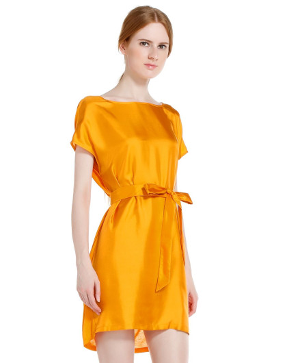 宝姿橙色百搭气质短袖连衣裙lr8n144ict001-orange_唯品会