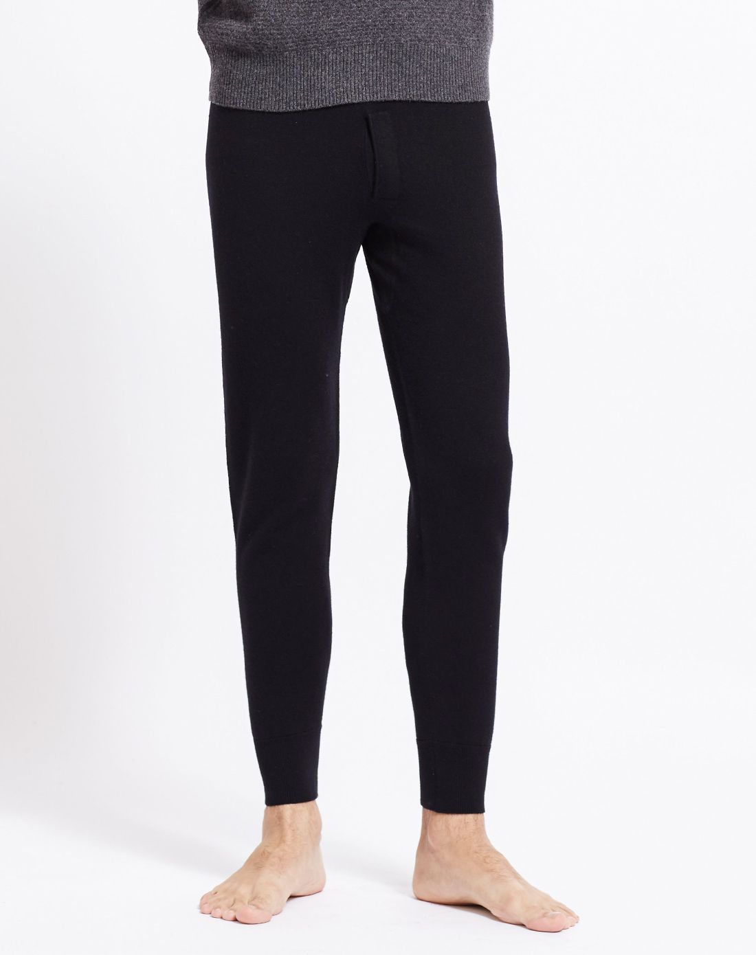 男士黑色精纺毛裤