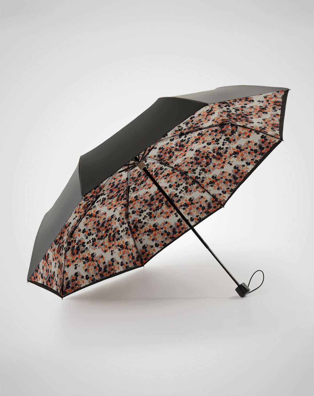 德国时尚品牌boy伞专场boy 德国零透光黑胶三折双层防晒伞(繁花似锦)