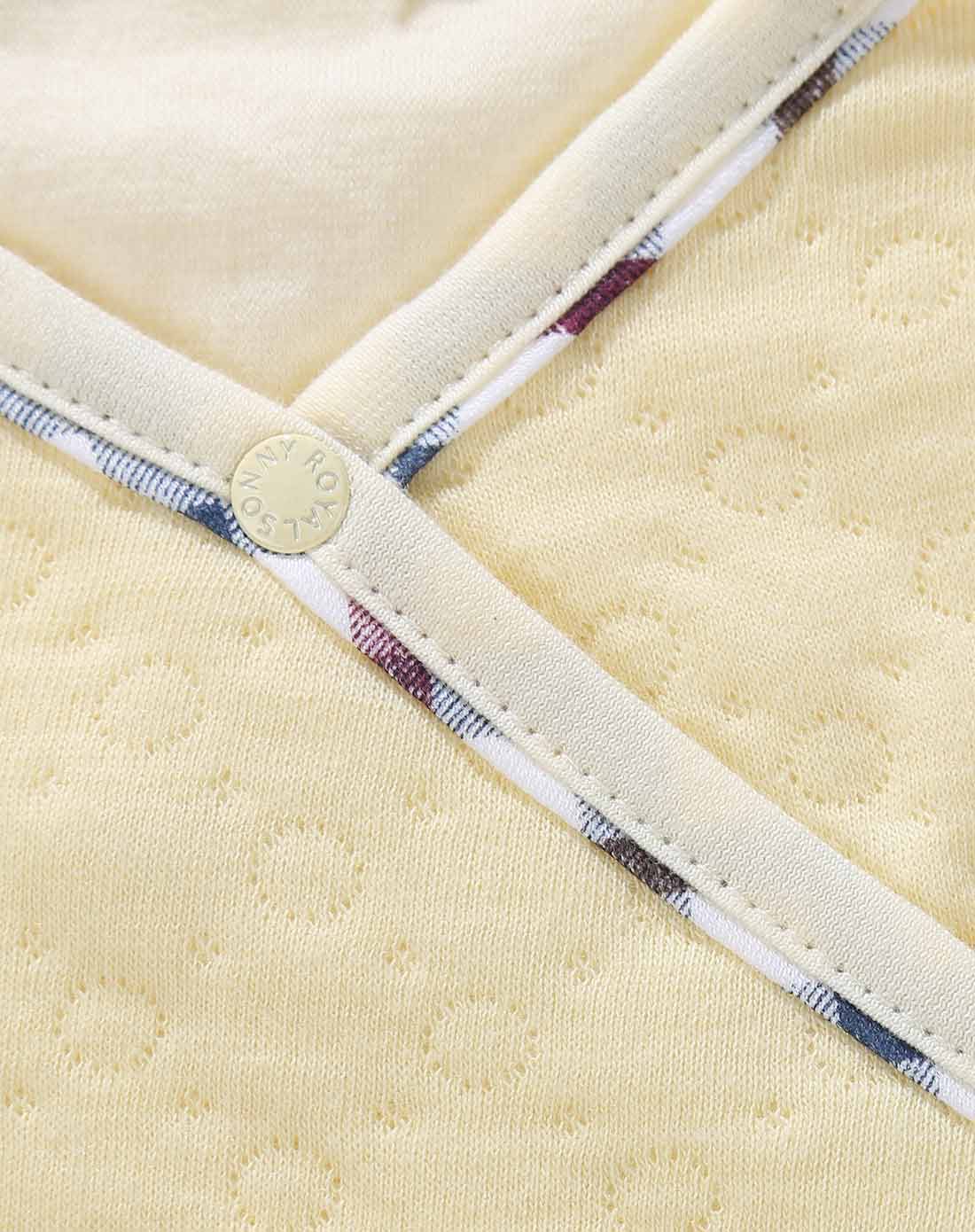 中性浅黄斜襟双层睡袋