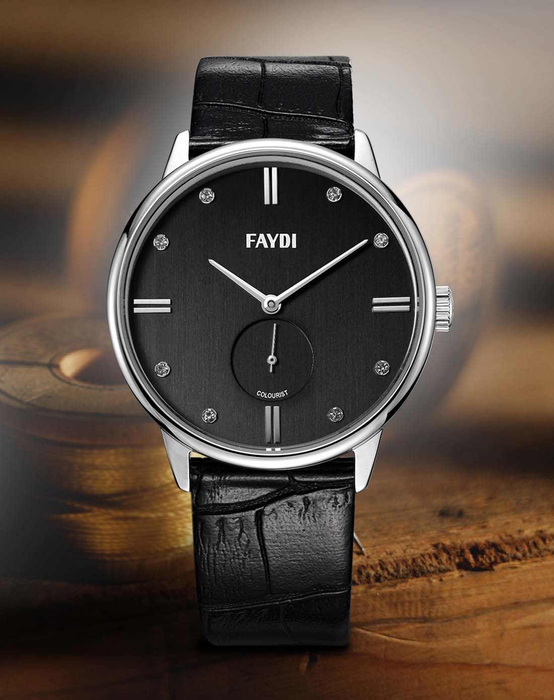 飞迪faydi 出色系列简约时尚腕表男表黑色