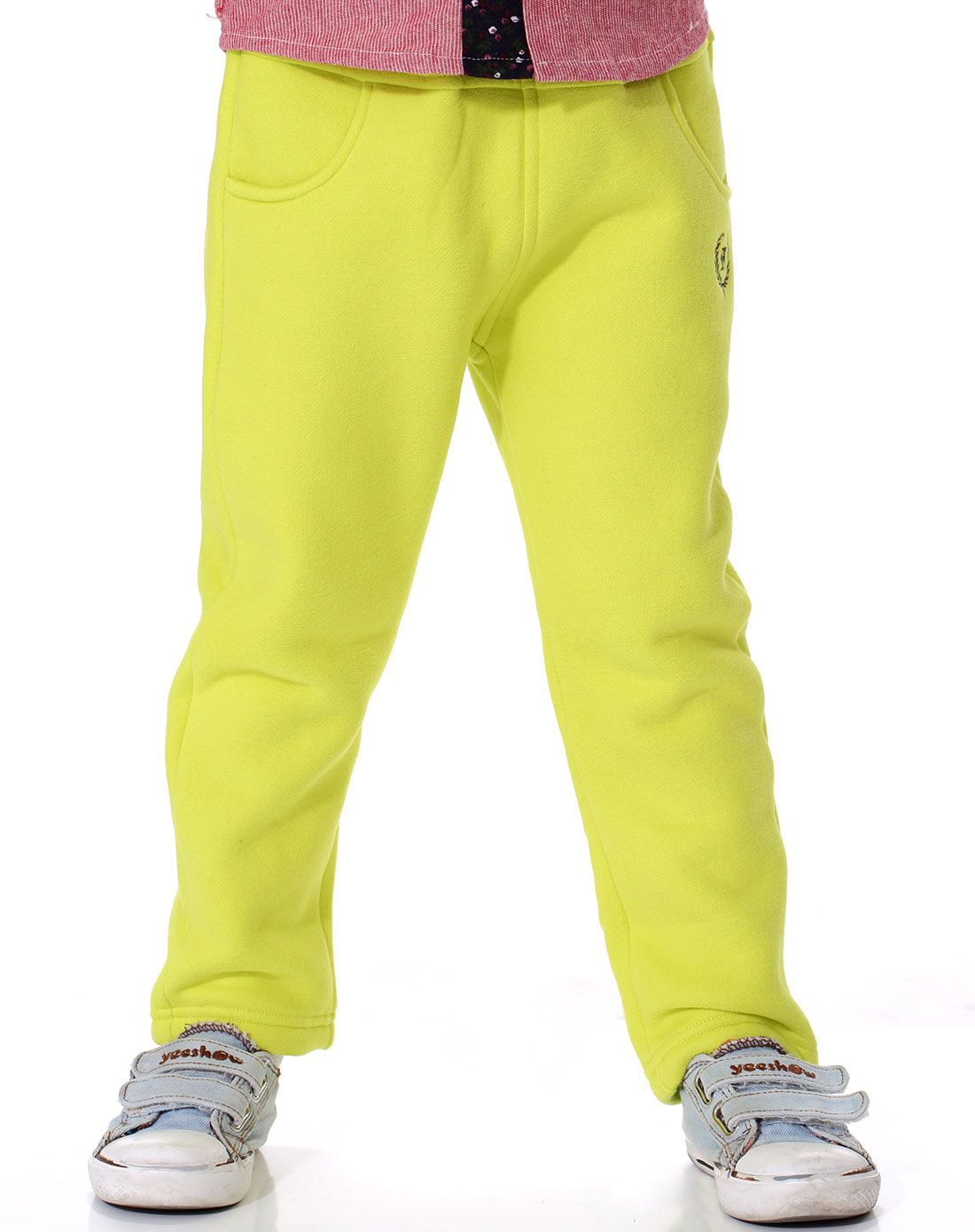 男童荧光黄休闲长裤