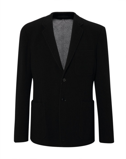 男装versace collection男款黑色翻驳领羊毛混纺西服外套v120028-vb