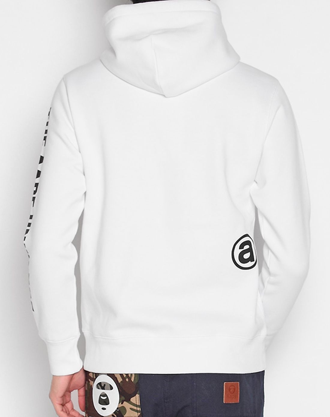 aape白色简洁百搭连帽开襟长袖卫衣aapswmf3065xxwhx_唯品会