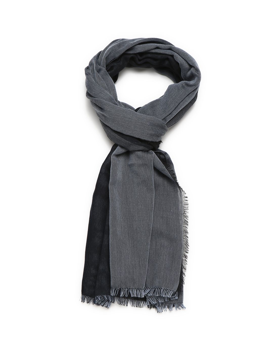 furla女款黑配深咖啡色异域风情百搭围巾