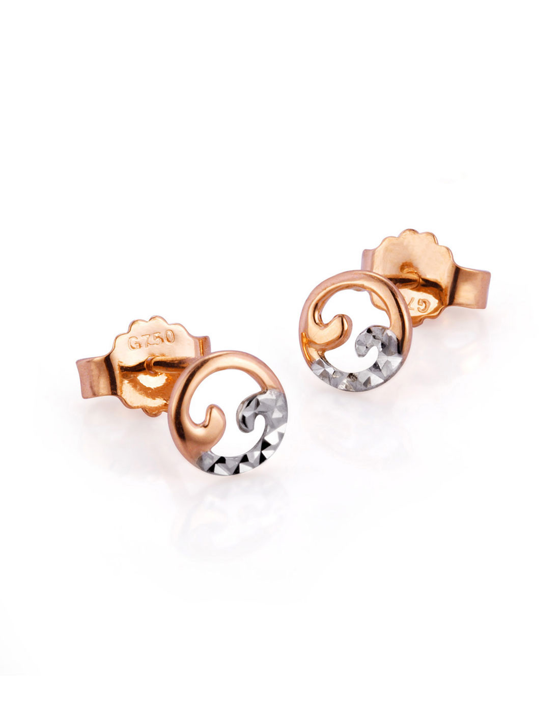 潮宏基 [星物语]巨蟹座 彩18k金耳钉