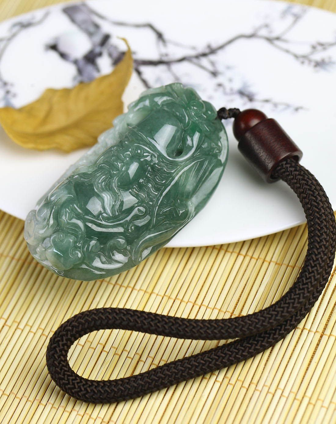 royal gem玉器专场天然a货翡翠钟馗手把件v512-fc151y0302-74_唯品会