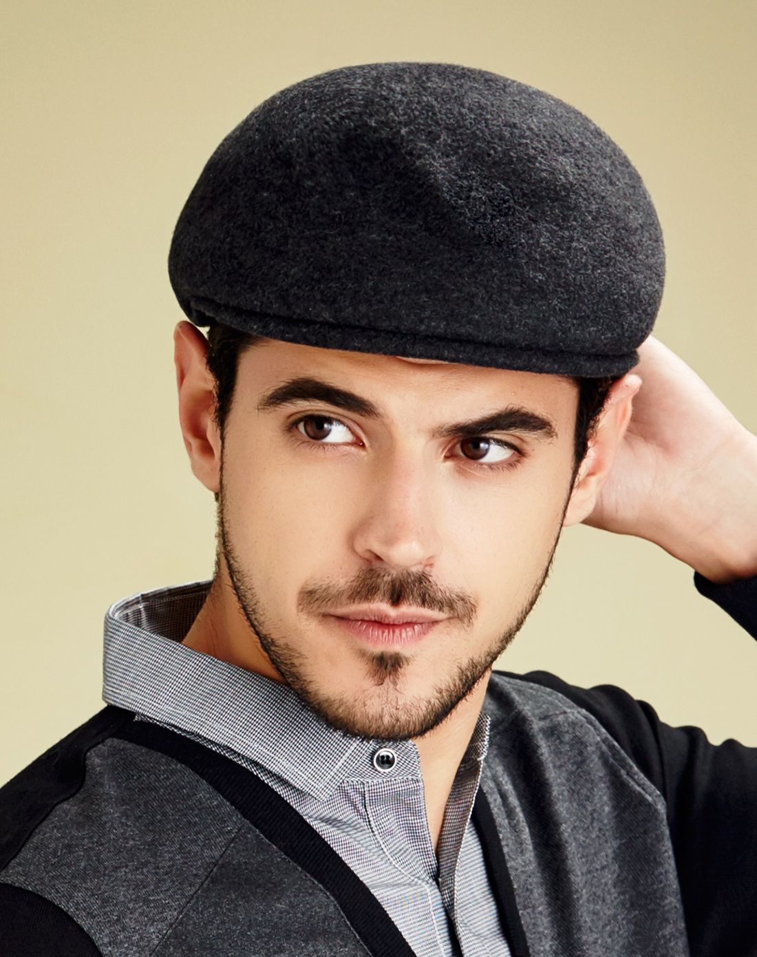 英伦复古毛呢贝雷帽