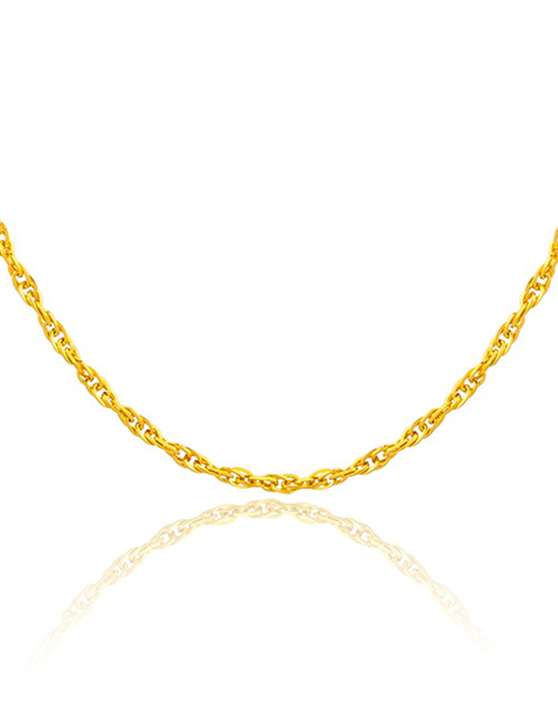 潮宏基 生生相依(绞丝链) 足金项链-约3.4g