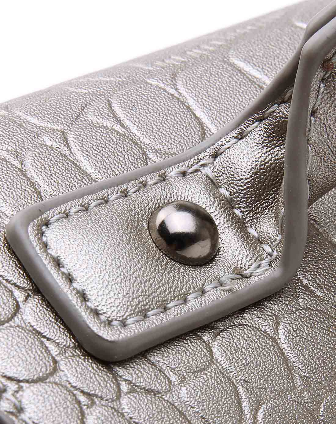 女款银色时尚石头纹手提包