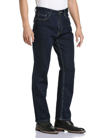 texwood男女装男款藏蓝色简洁大方中腰牛仔长裤9020398anv0_唯品会