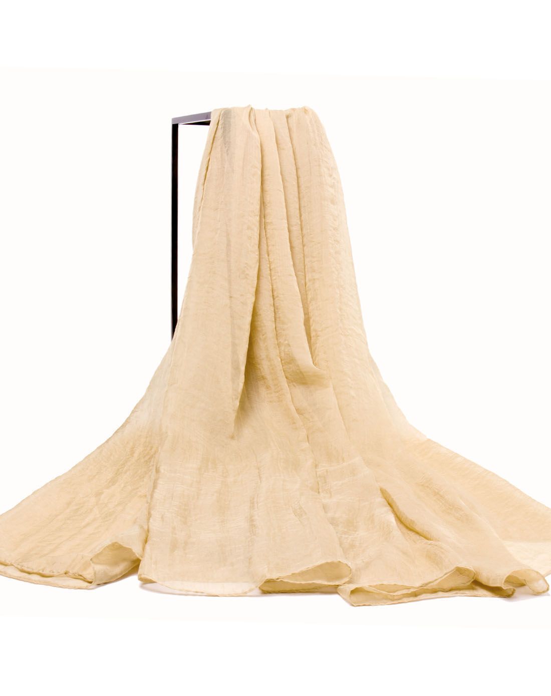 160*150超大压褶技术绒雪佑加素色大方巾