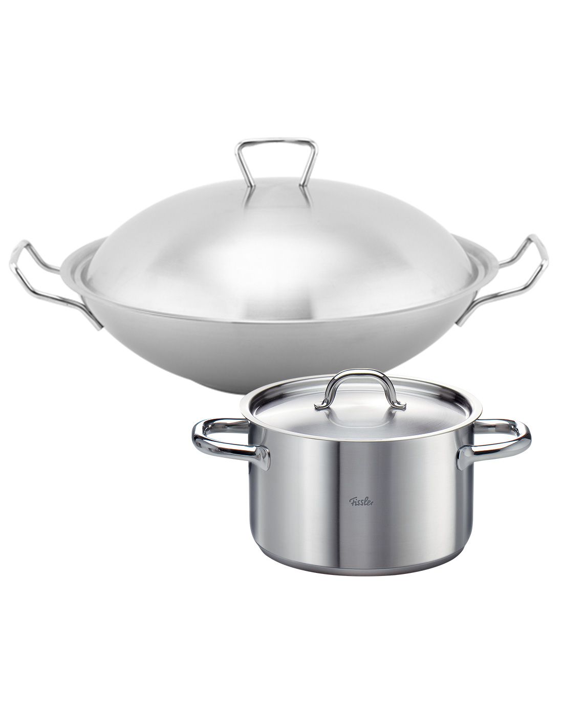 德国菲仕乐fissler厨具专场直发货 德国菲仕乐茜雅中式炒锅2件组 炒锅