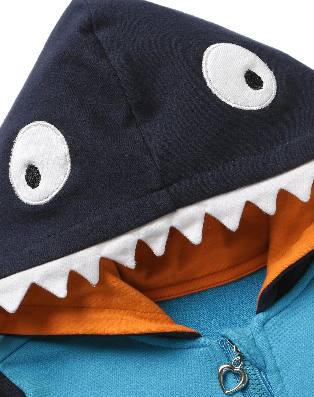 男童蓝色可爱小鲨鱼卡通外套