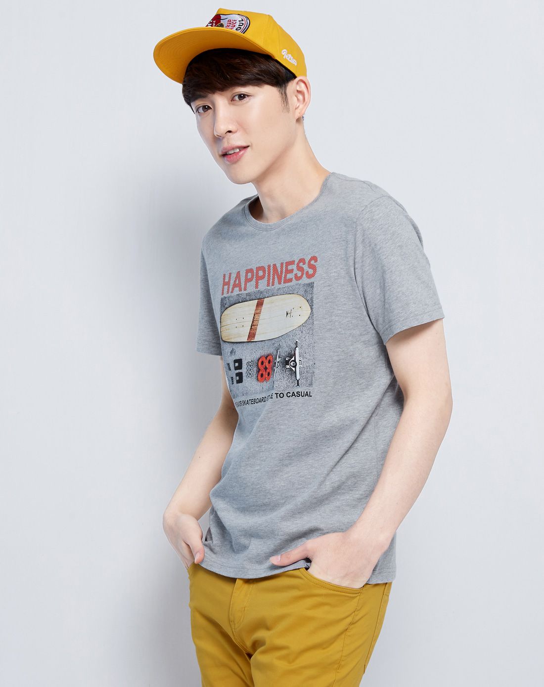 森马夏季男士韩版潮流字母图案印花时尚百搭短袖t恤