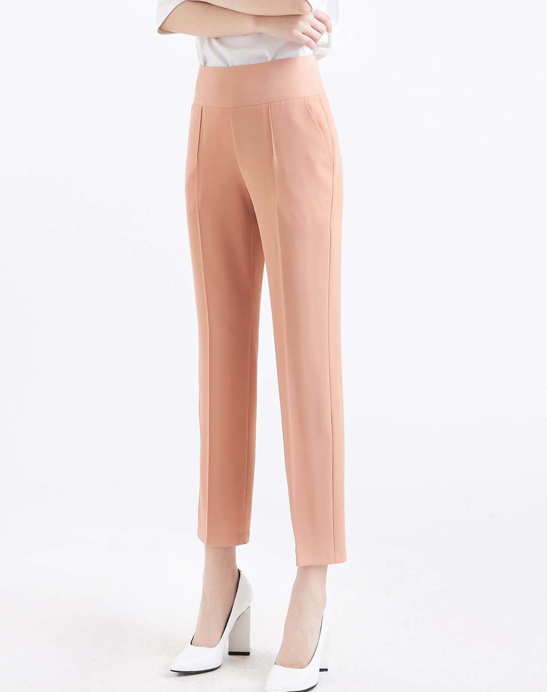 索菲丝尔裤子专场女款藕色简洁舒适直筒裤cz61136jj_唯品会