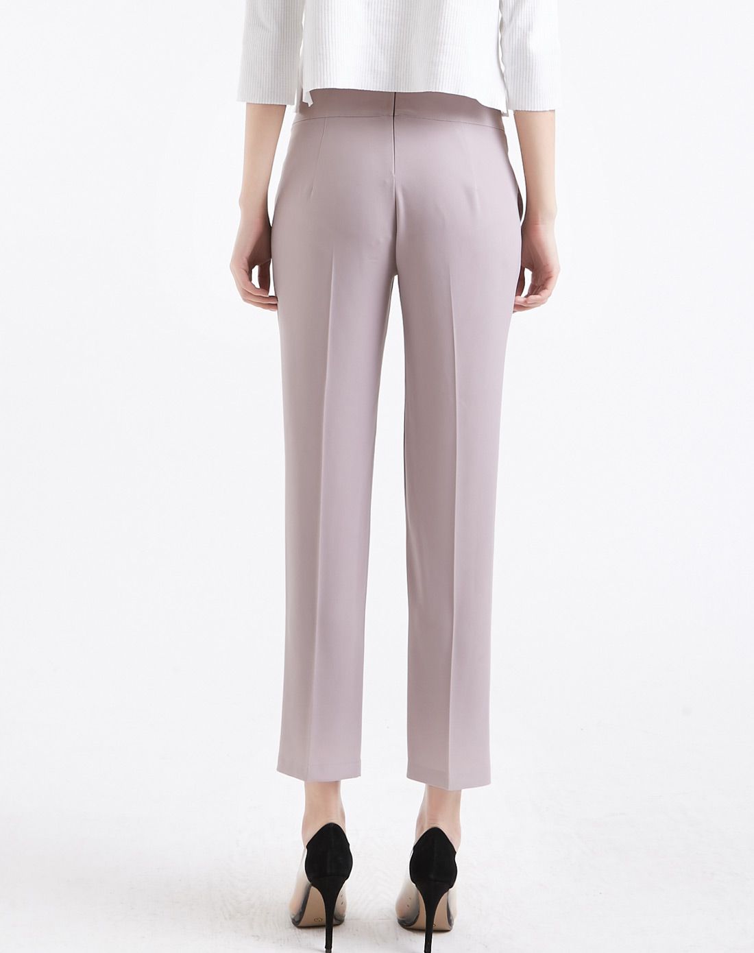 索菲丝尔sofsil裤子移动端专场藕色简洁舒适直筒裤cz61136jj_唯品会