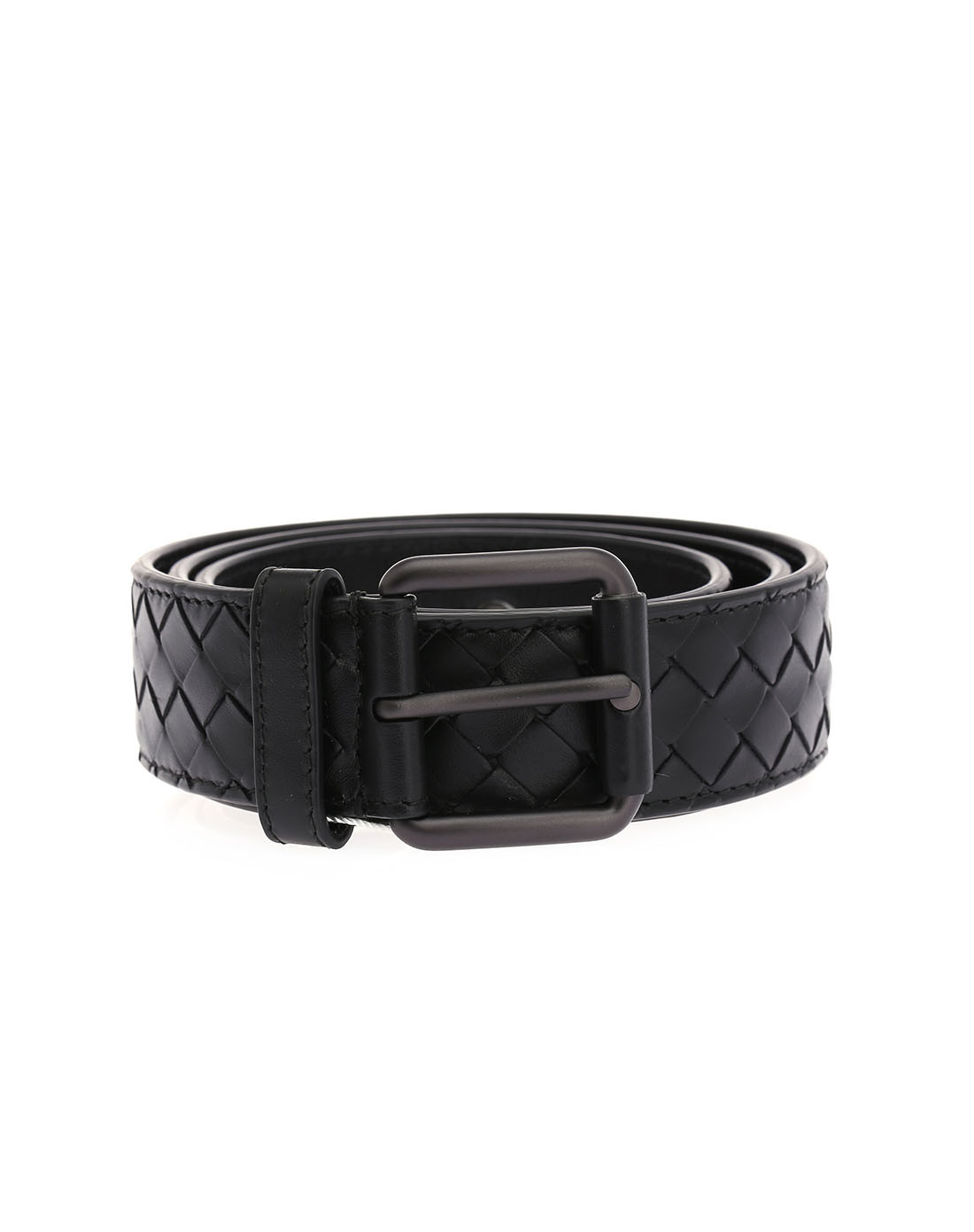 "精"工之选 "包"罗万象-大牌bottega veneta男士黑色编织皮带407396v4