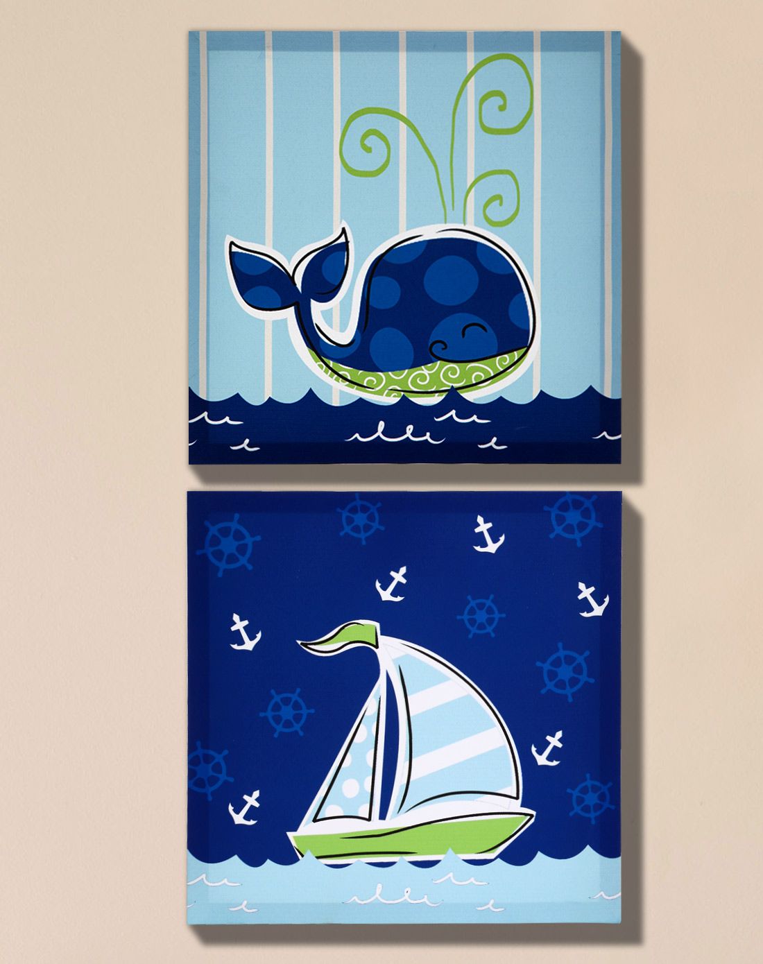 30*30cm儿童房环保帆布画壁挂(二片装)