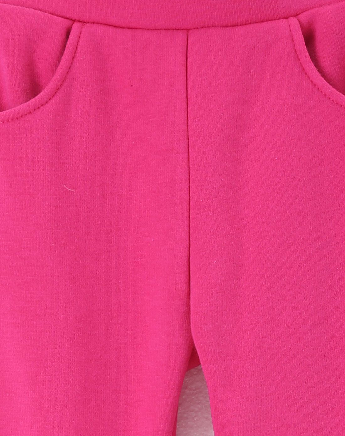 女童樱红色加绒加厚打底裤