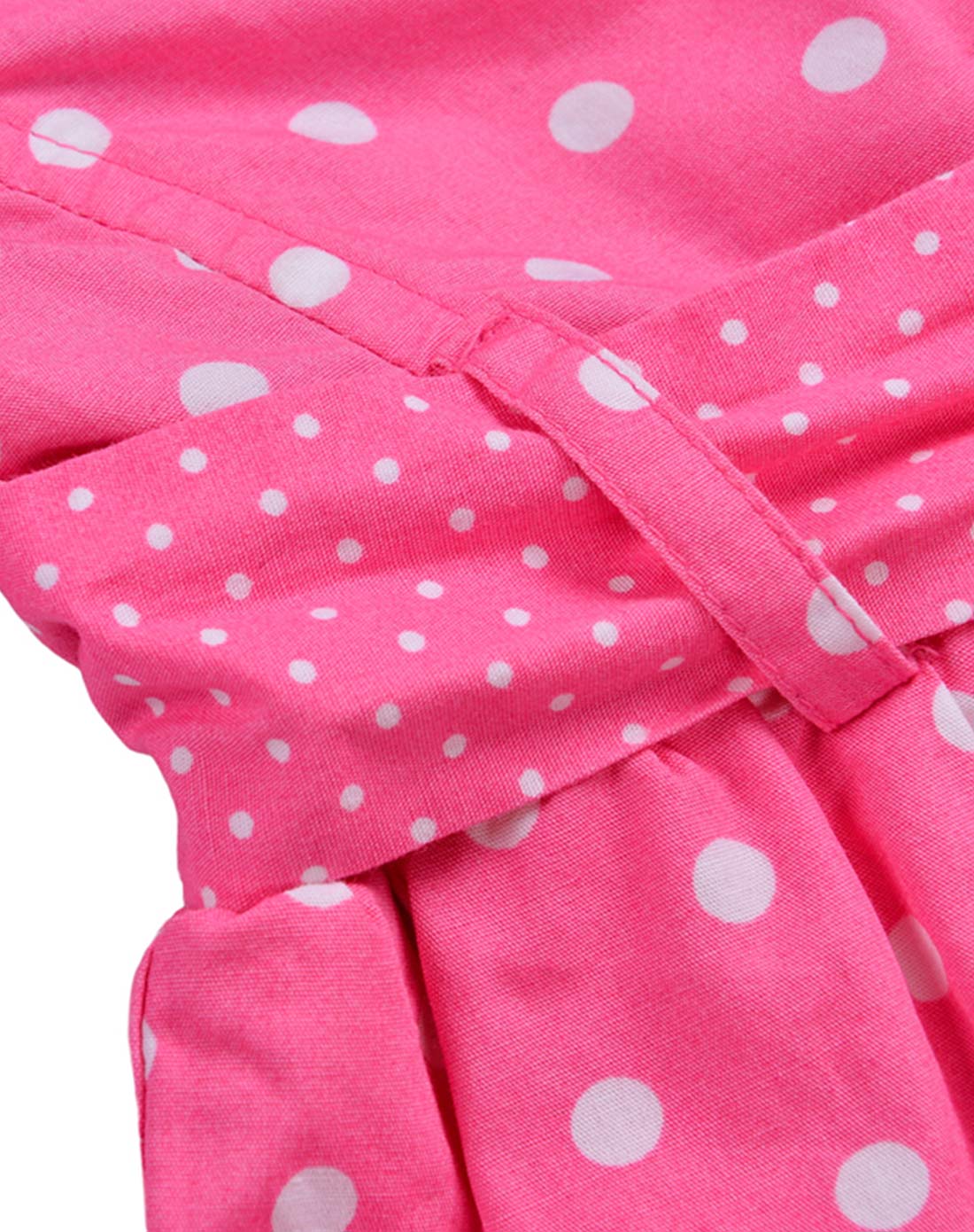 派克兰帝童装专场 女童蜜桃粉底白点点点风衣