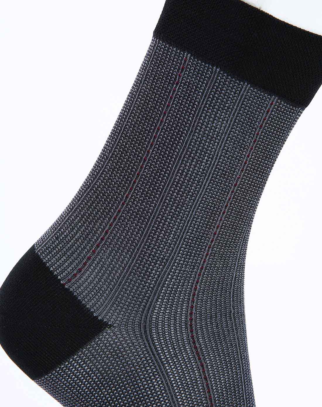 寓美yourmy袜子专场男款黑色,蓝色,灰色厚丝光棉绅士袜(3双装)