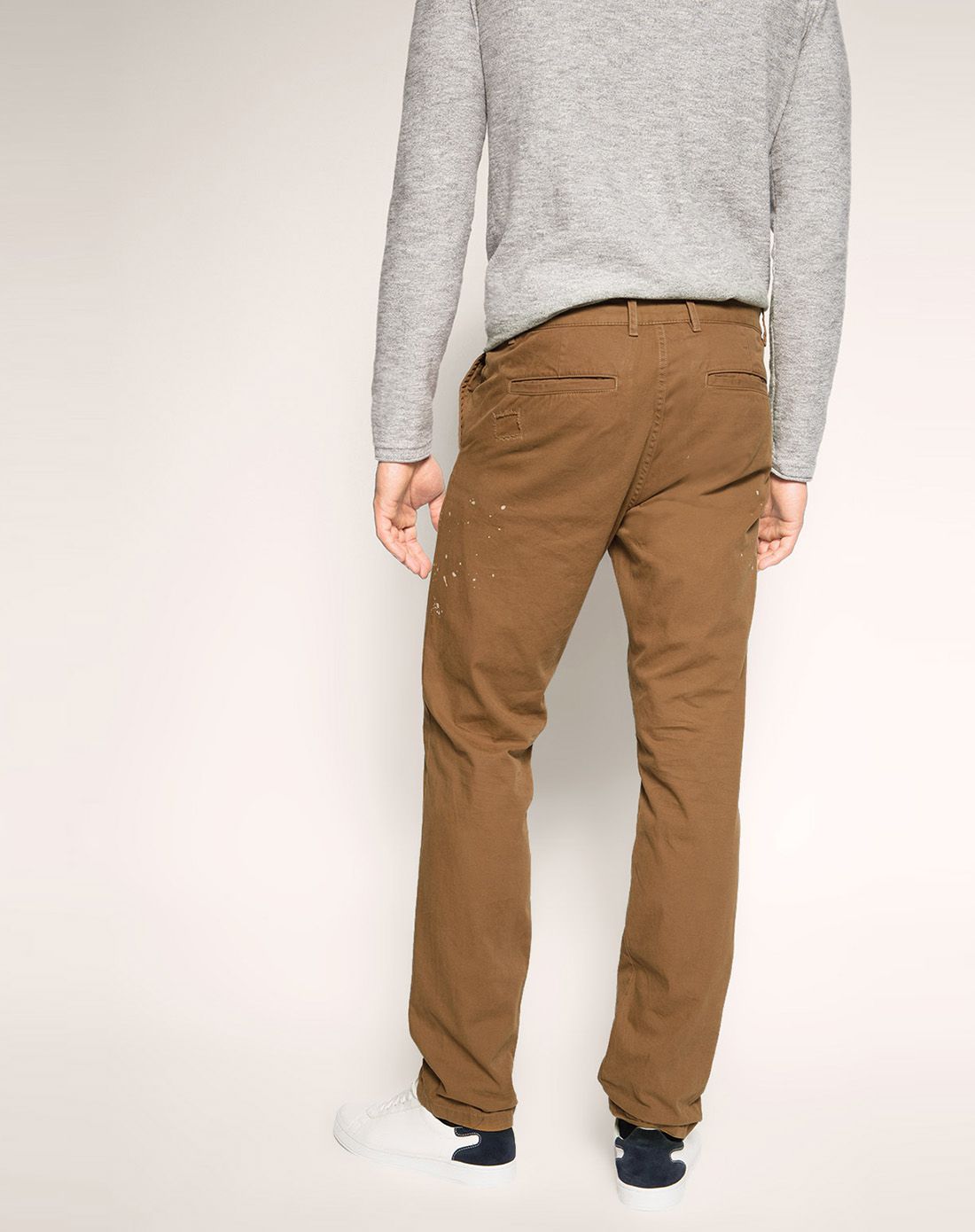 男士棕色时尚款休闲长裤