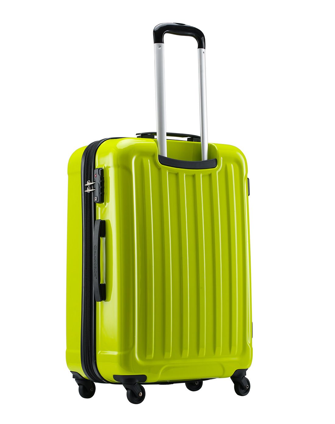 阿兰德隆亮面abs pc拉链箱苹果绿20寸