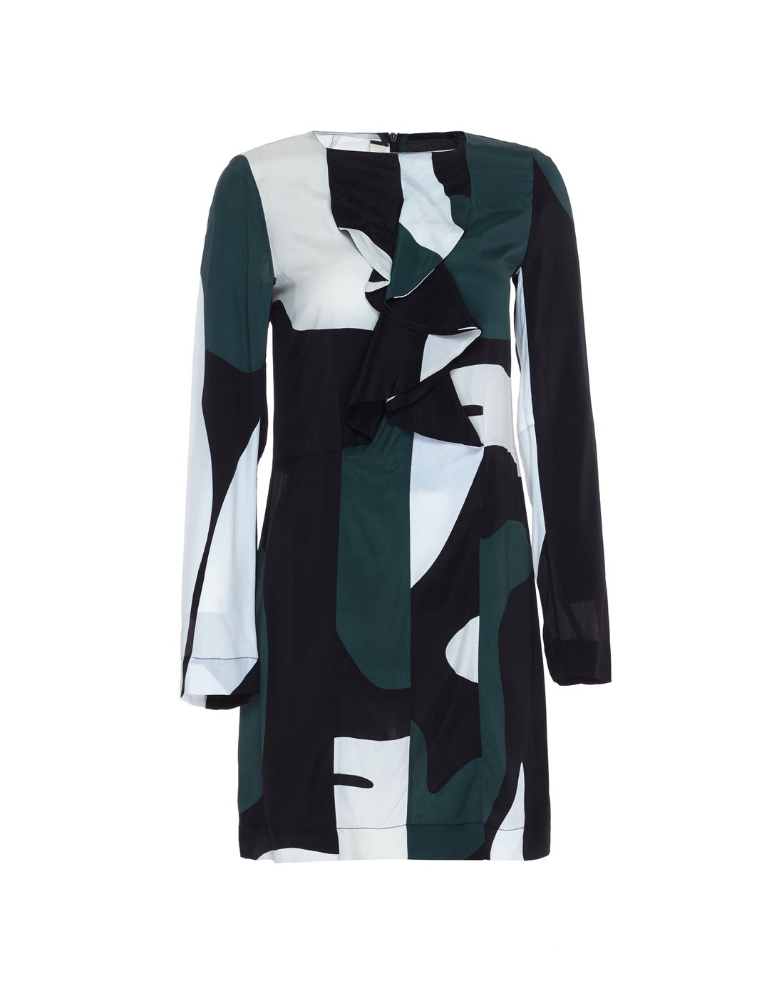 marni女款黑白绿长罩衫