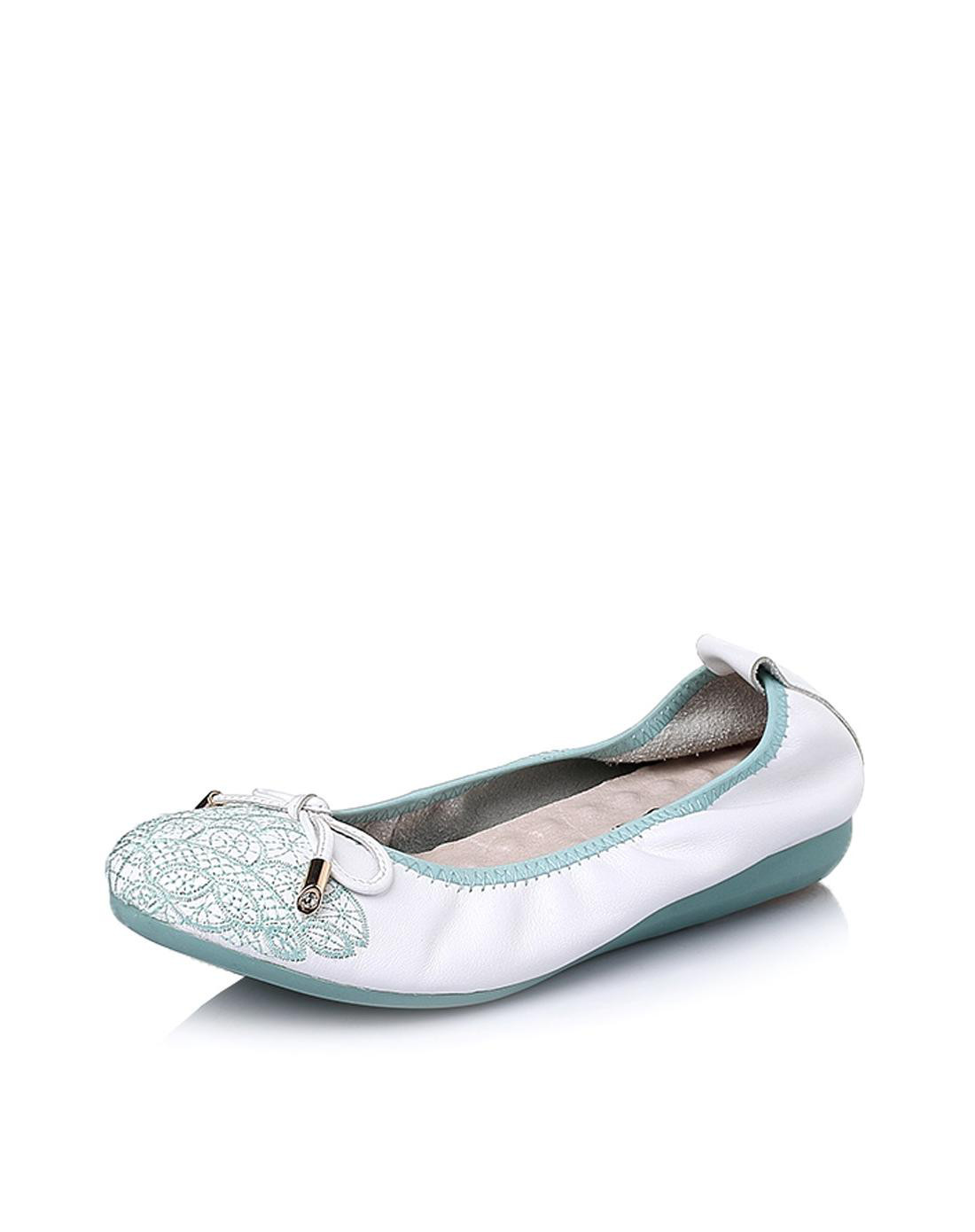 森达senda女鞋专场 森达春季时尚牛皮平跟女浅口鞋