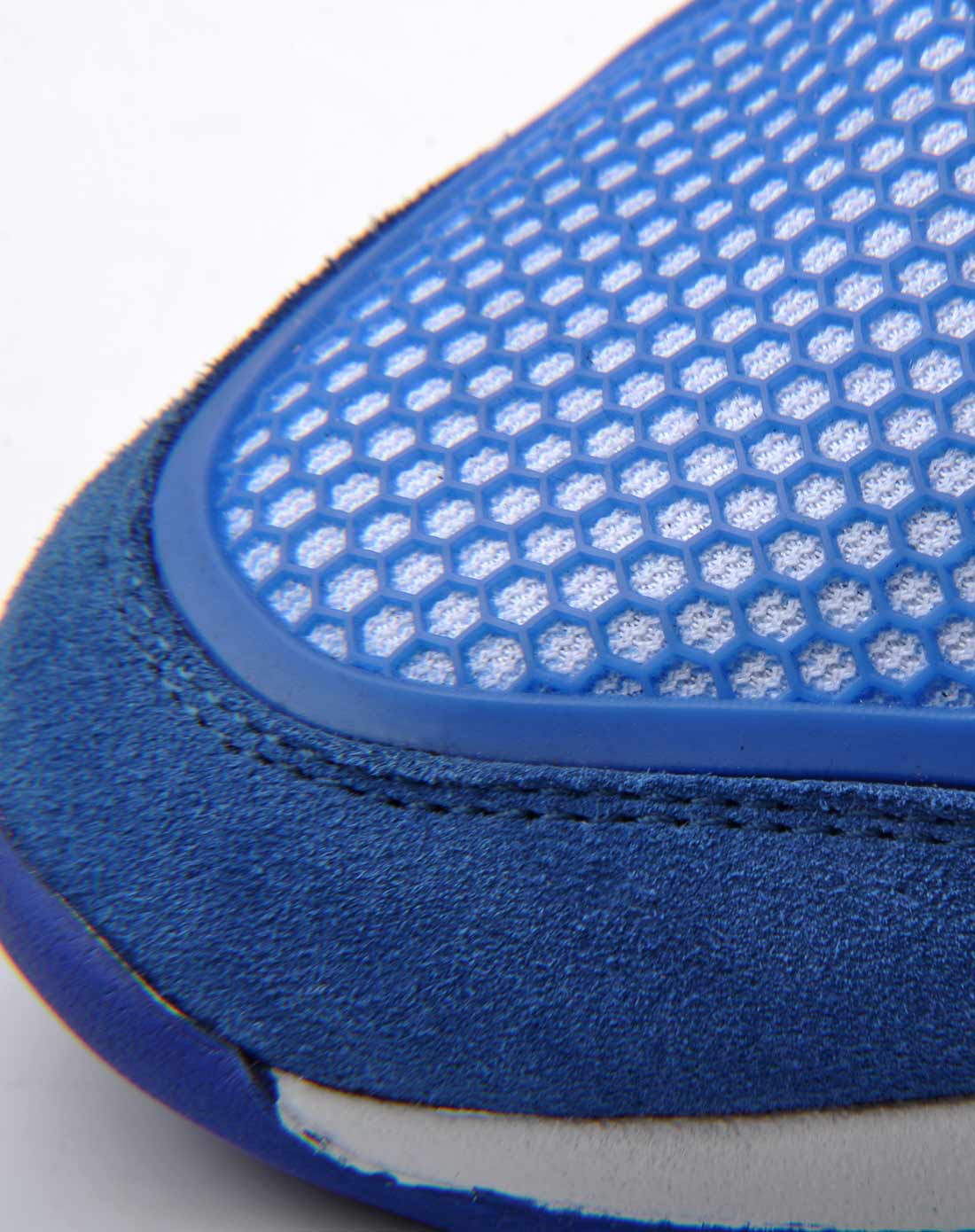 蓝色滴塑织物透气潮流男休闲鞋