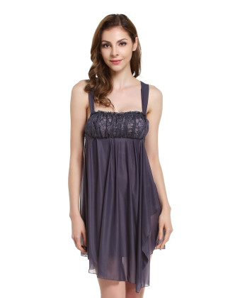 triumph/黛安芬印象钟情系列抹胸设计唯美蕾丝集中型家居裙82-261