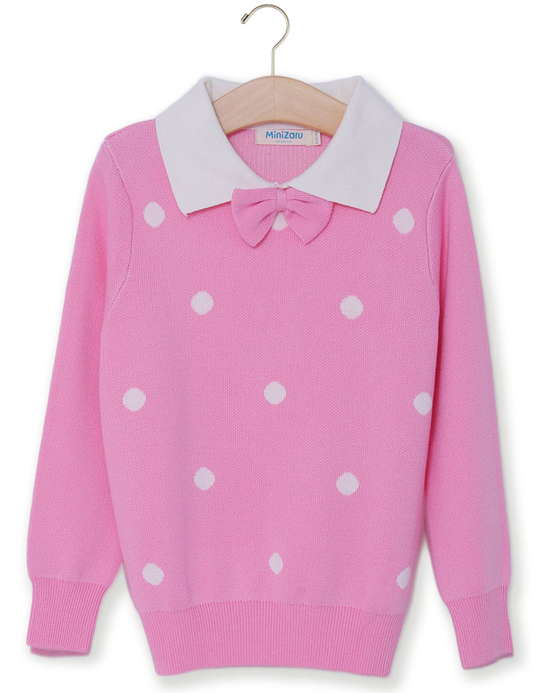 女童深粉色毛衣